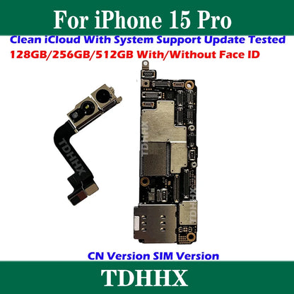 Clean iCloud Logic Board For iPhone 15 Pro Motherboard Dual SIM CN Version Mainboard Full Chips Support IOS Update