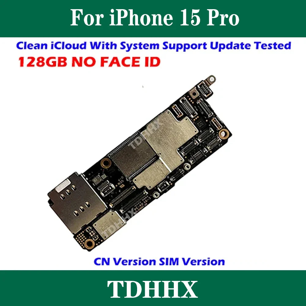 Clean iCloud Logic Board For iPhone 15 Pro Motherboard Dual SIM CN Version Mainboard Full Chips Support IOS Update