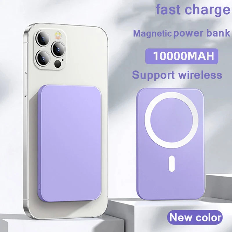 10000mAh Magnetic Power Bank Wireless Charger 15W Fast Charging Universal External Auxiliary Battery For IPhone 15 14 Pro Xiaomi