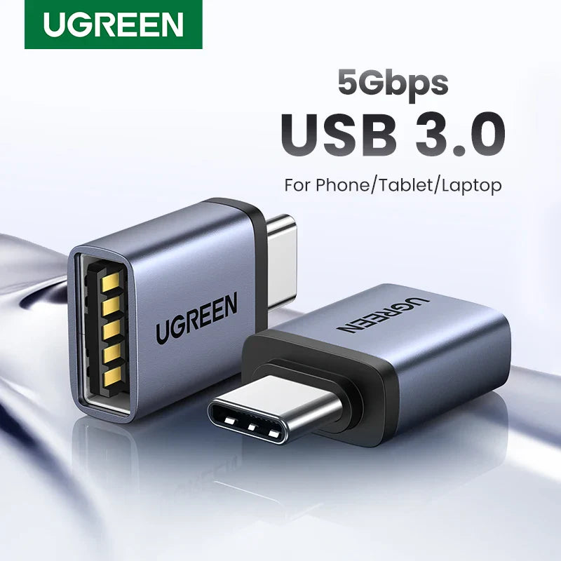 UGREEN USB 3.0 OTG Adapter Type C to USB Adapter Female Converter Thunderbolt 3 For Macbook Pro Air Samsung Xiaomi S20 S10 OTG