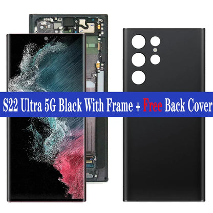 High Quality 6.8'' AMOLED Display for Samsung S22 Ultra 5G SM-S908B LCD Touch Screen Repair Parts With Back Housing