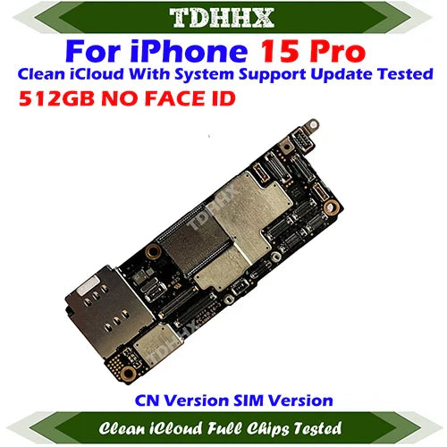 Motherboard Support iOS Update For iPhone 15 Pro Max / 15Pro Clean iCloud Logic Board Full Chips Working China Version Dual Sim